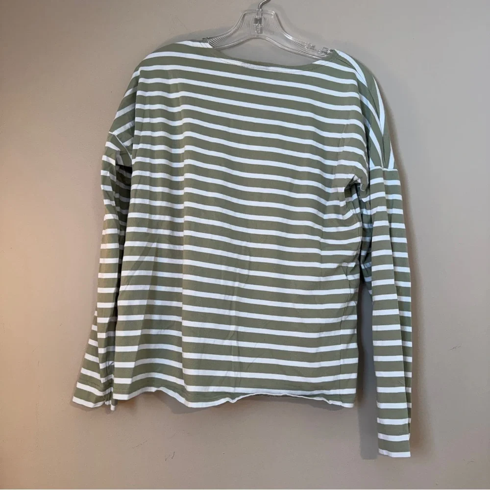 Saint James MINQUIERS DROP II Breton Stripe Long Sleeve Drop Shoulder Medium - Picture 5 of 9